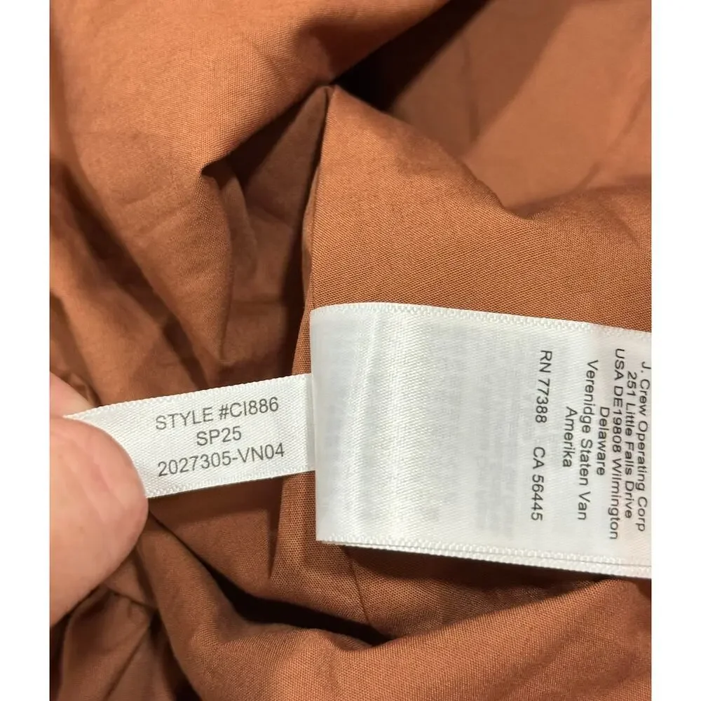 J.Crew Bubble Hem Mini Dress – Drop Waist Sleeveless Toasted Paprika Medium